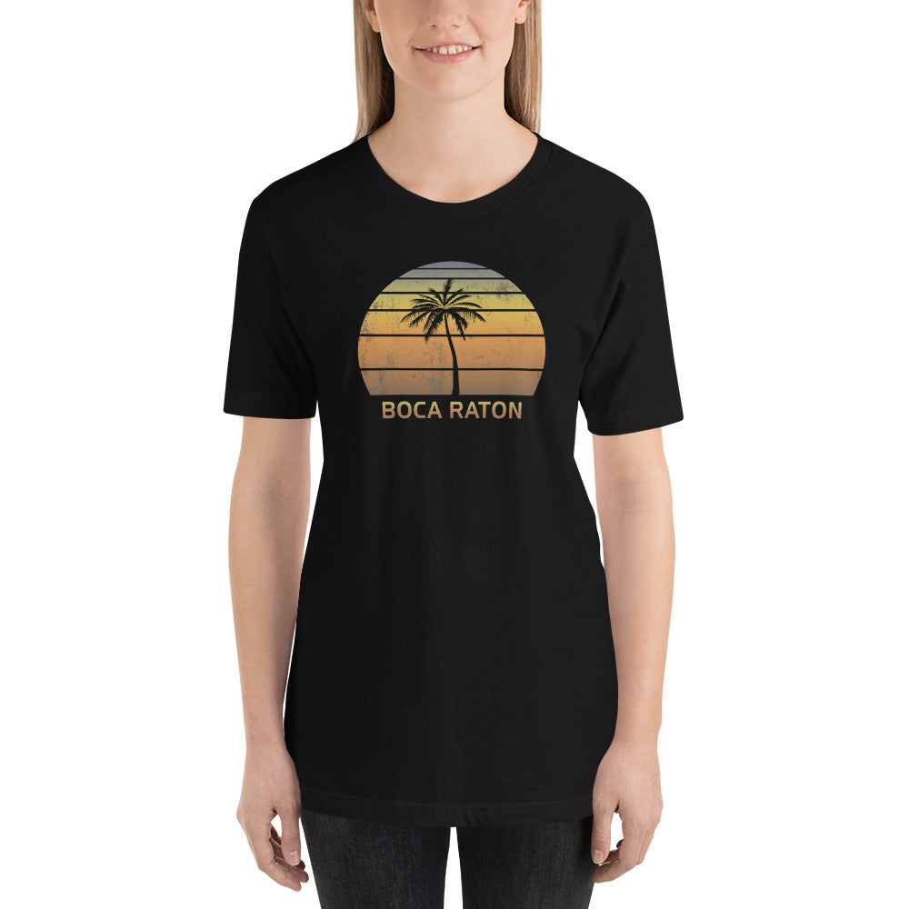 Vintage Boca Raton Florida Beach Sunset Unisex T-Shirt