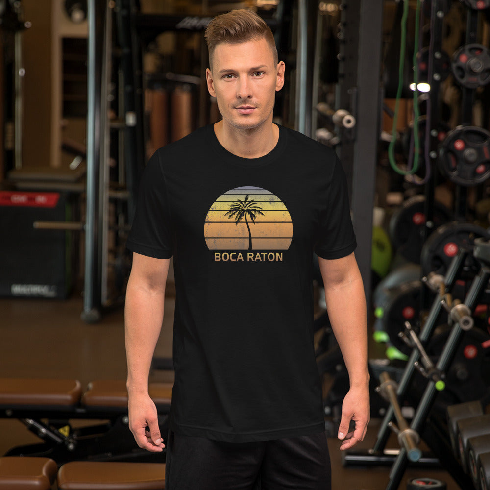 Vintage Boca Raton Florida Beach Sunset Unisex T-Shirt