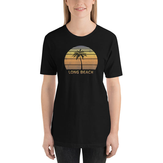 Vintage Long Beach California Sunset Unisex T-Shirt