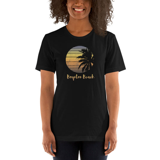 Vintage Boynton Beach Florida Unisex T-Shirt Vacation Palm Tree