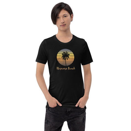 Vintage Hermosa Beach California Unisex T-Shirt Vacation Souvenir Palm Tree