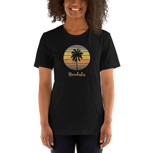 Vintage Honolulu Oahu Hawaii Unisex T-Shirt Hawaiian Beach Vacation Souvenir