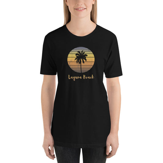 Vintage Laguna Beach California Unisex T-Shirt Vacation Souvenir Palm Tree