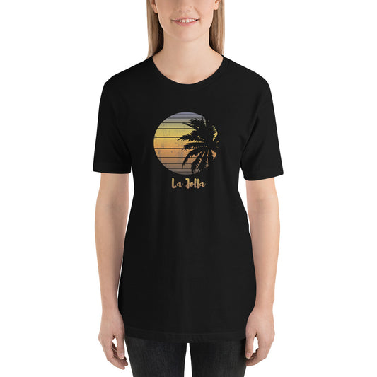 Vintage La Jolla California Beach Unisex T-Shirt Vacation Souvenir Palm Tree