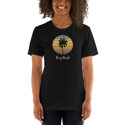 Vintage Key West Florida Unisex T-Shirt Beach Vacation Souvenir Family Palm Tree