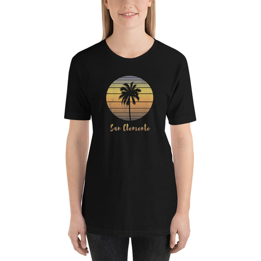 Vintage San Clemente California Beach Unisex T-Shirt Vacation Souvenir Palm Tree