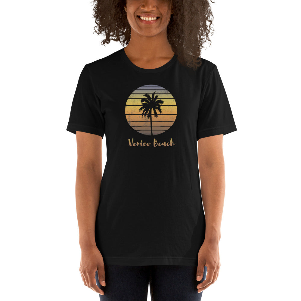 Vintage Venice Beach California Unisex T-Shirt Vacation Souvenir Palm Tree