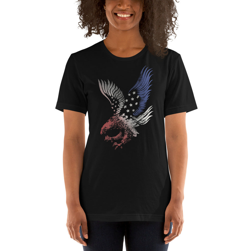 American Eagle USA Flag Patriotic 4th Of July Artistic Unisex T-Shirt