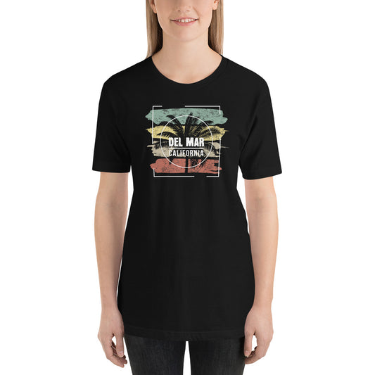 Cool Del Mar California Beach Palm Tree Vacation Souvenir Unisex T-Shirt