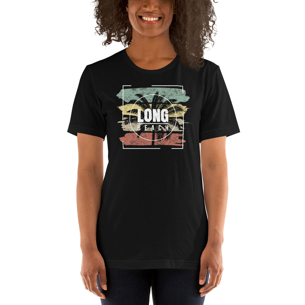 Cool Long Beach California Palm Tree Vacation Souvenir Unisex T-Shirt