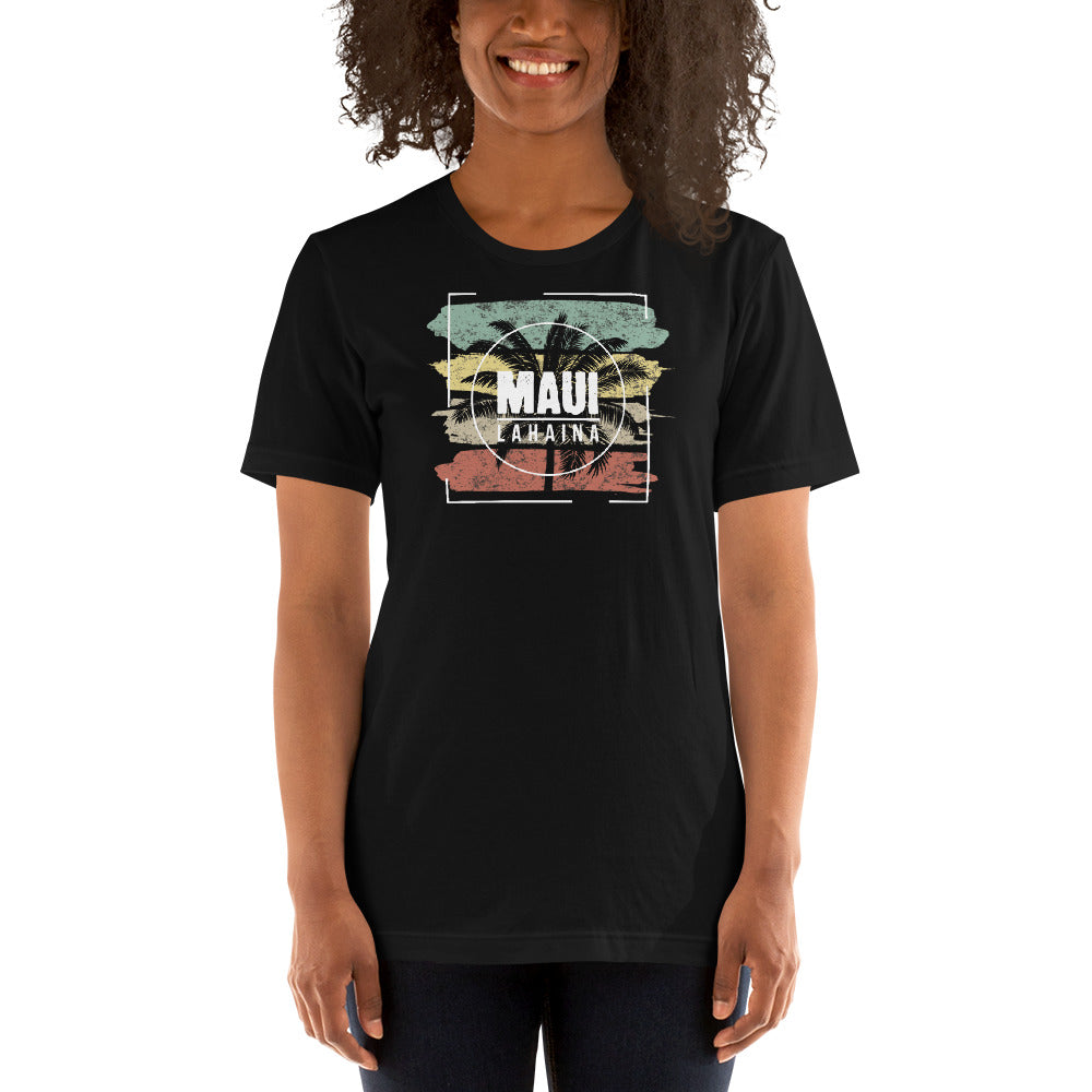 Cool Lahaina Maui Hawaii Beach Palm Tree Vacation Souvenir Unisex T-Shirt