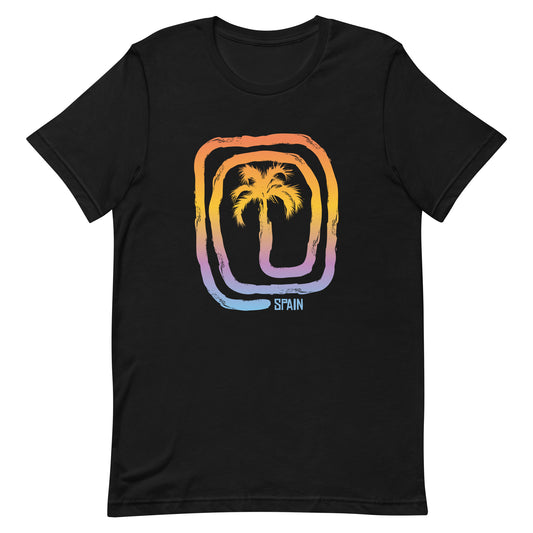 Cool Spain Beach Palm Tree Vacation Souvenir Unisex T-Shirt