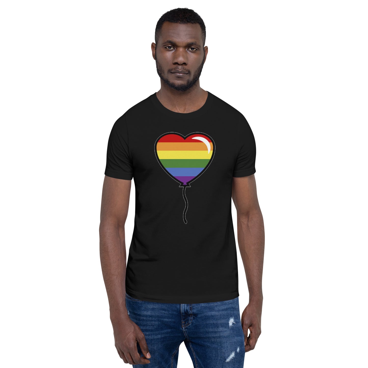 Gay Pride Lesbian LGBTQ Rainbow Artistic Unisex T-Shirt