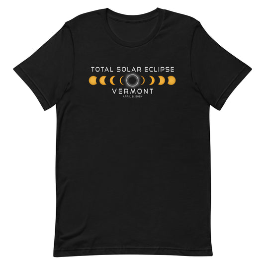 Vermont Solar Eclipse 2024 April 8 Souvenir Unisex T-Shirt