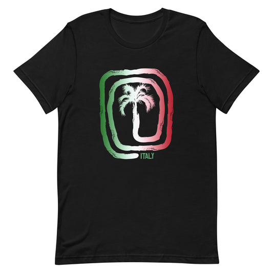 Cool Italy Flag Beach Palm Tree Vacation Souvenir Unisex T-Shirt