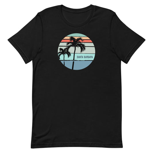 Cool Santa Barbara California Palm Tree Vacation Souvenir Unisex T-Shirt