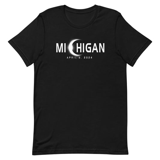 Michigan Eclipse Souvenir April 8th 2024 Unisex  T-Shirt