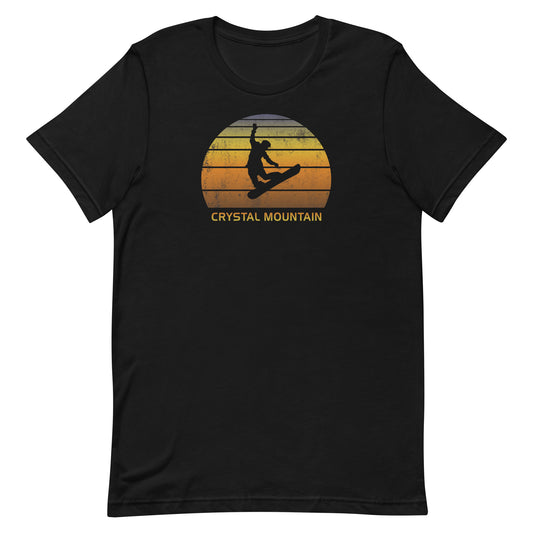 Retro Crystal Mountain Snowboarding Fan Cool Unisex T-Shirt