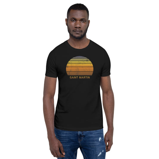 Retro Saint Martin Vacation Souvenir Unisex T-Shirt