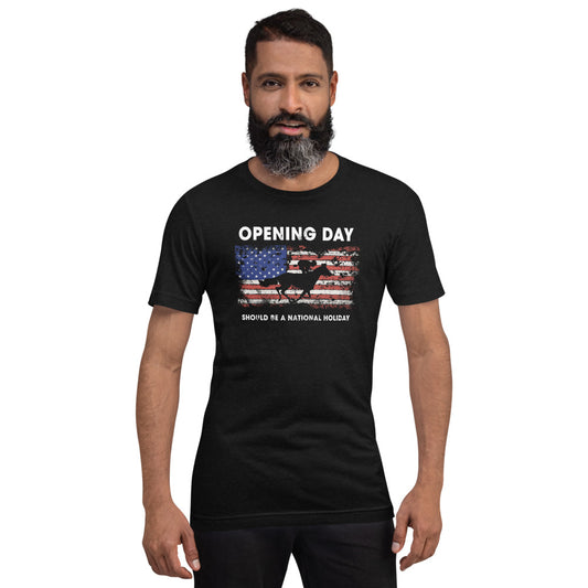 Opening Day Horse Racing Track Race Derby Fan USA Flag Unisex T-Shirt