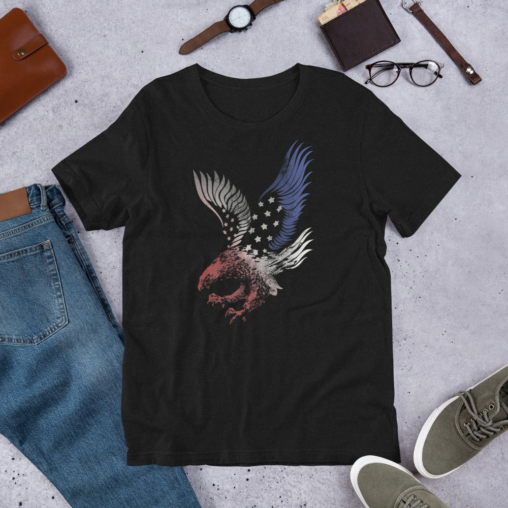 American Eagle USA Flag Patriotic 4th Of July Artistic Unisex T-Shirt