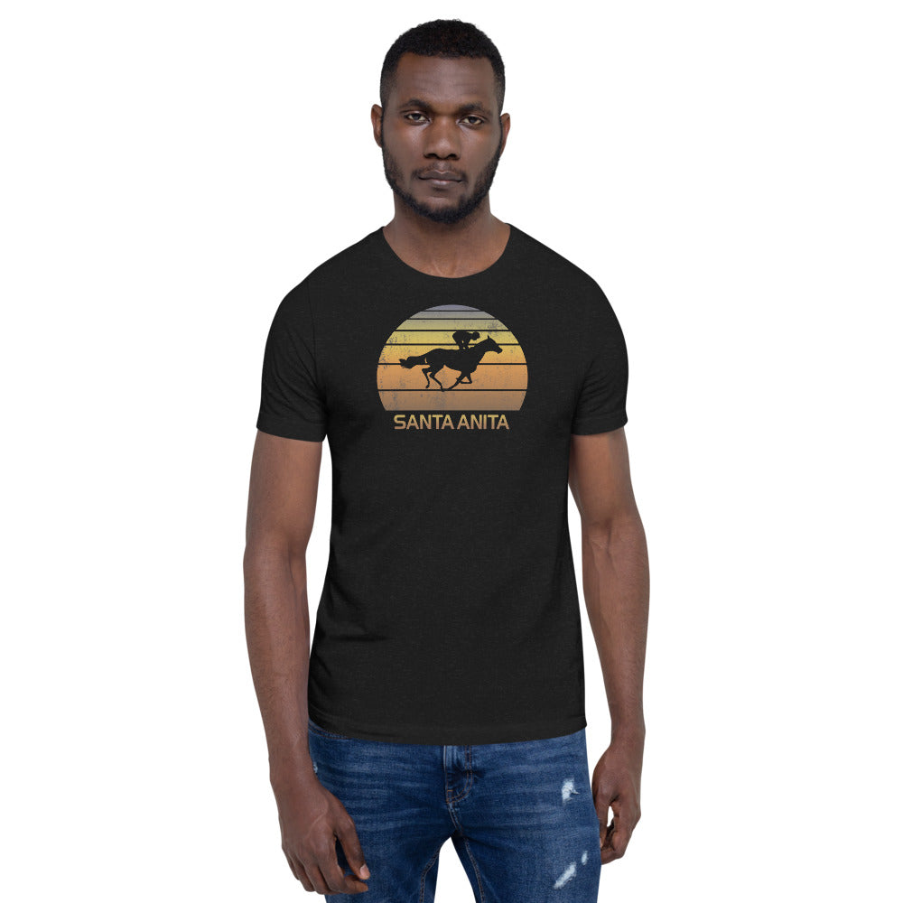 Retro Santa Anita California Horse Racing Track Derby Fan Unisex T-Shirt