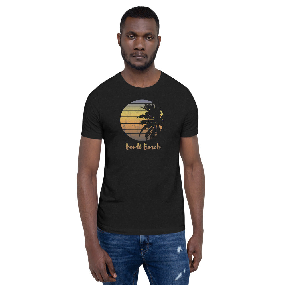 Retro Bondi Beach Australia Palm Tree Vacation Souvenir Unisex T-Shirt