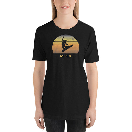 Retro Aspen Colorado Snowboarding Fan Unisex T-Shirt