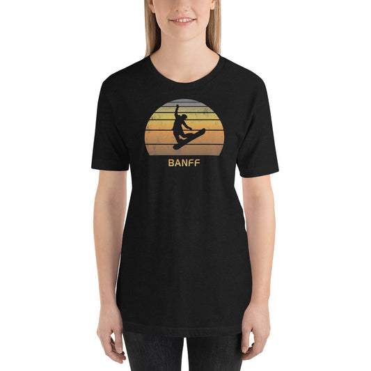 Retro Banff Canada Snowboarding Fan Unisex T-Shirt