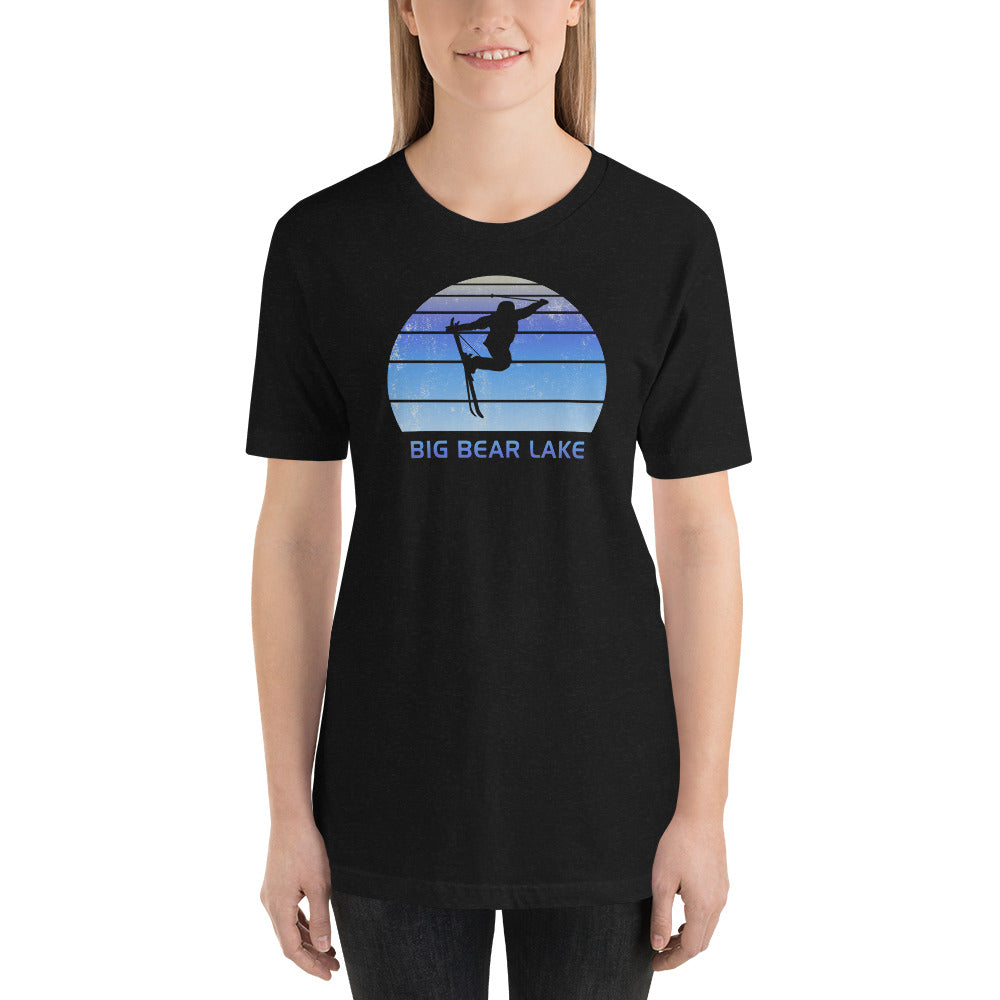 Retro Big Bear Lake California Skiing Fan Unisex T-Shirt