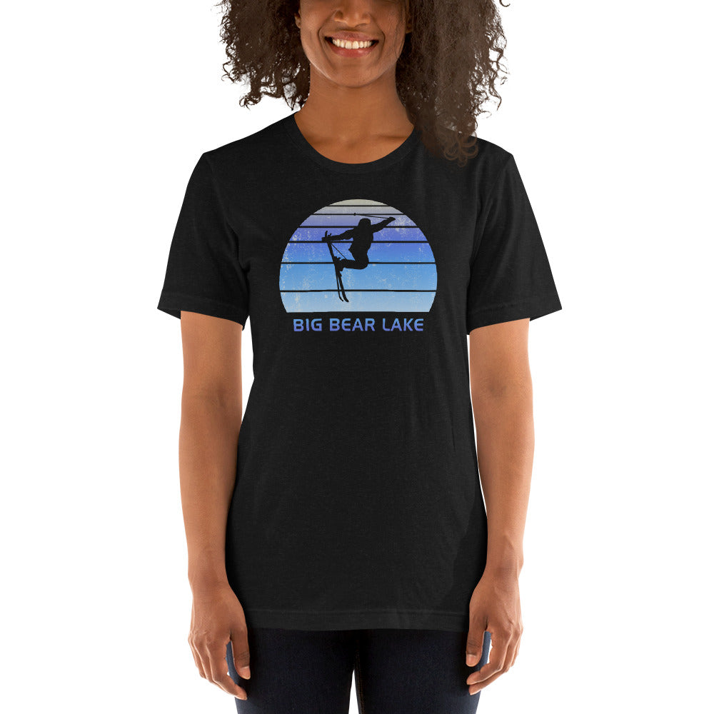 Retro Big Bear Lake California Skiing Fan Unisex T-Shirt