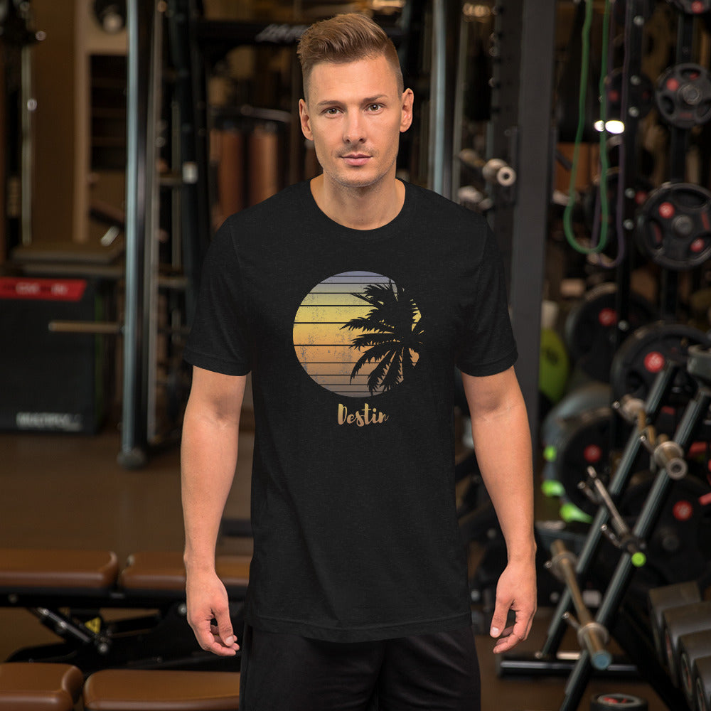 Retro Destin Florida Beach Palm Tree Vacation Souvenir Unisex T-Shirt