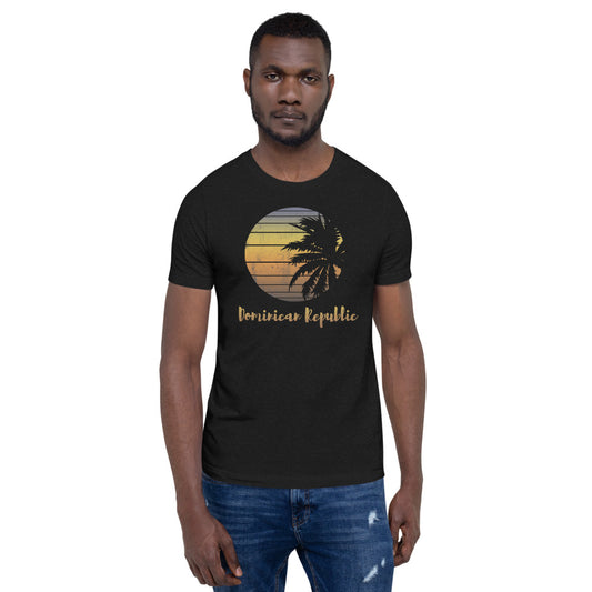 Retro Dominican Republic  Beach Palm Tree Vacation Souvenir Unisex T-Shirt