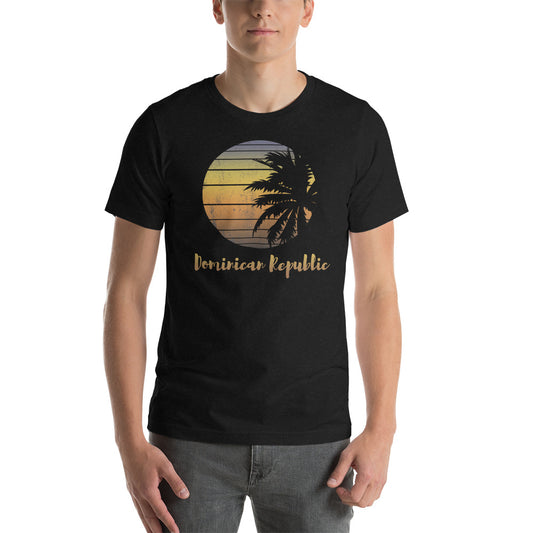 Retro Dominican Republic  Beach Palm Tree Vacation Souvenir Unisex T-Shirt