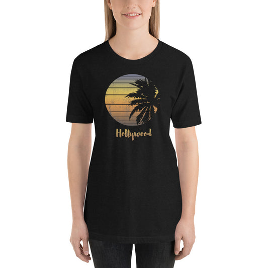 Retro Hollywood California Palm Tree Vacation Souvenir Unisex T-Shirt