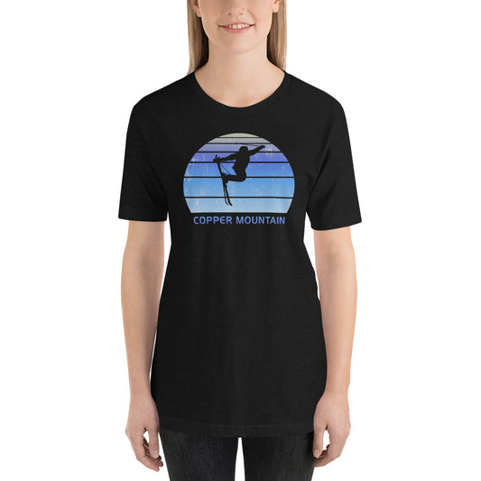 Retro Copper Mountain Colorado Skiing Fan Unisex T-Shirt