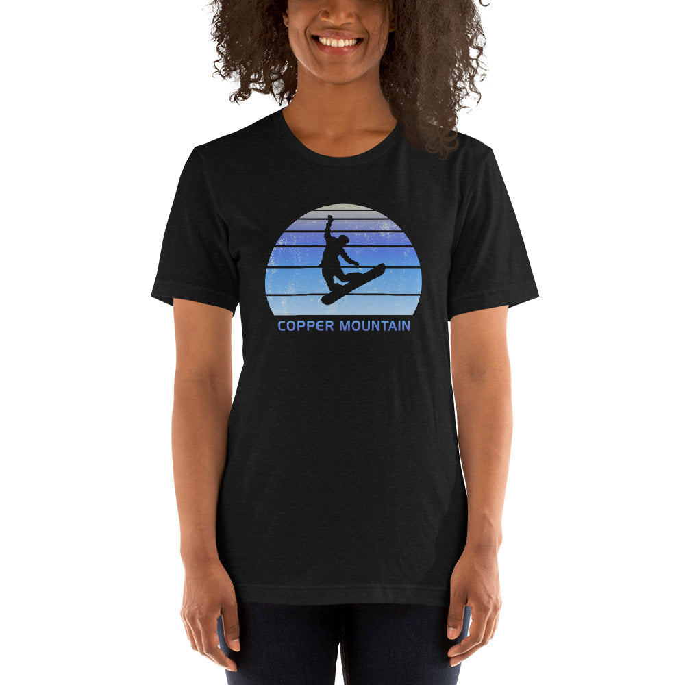 Retro Copper Mountain Colorado Snowboarding Fan Unisex T-Shirt