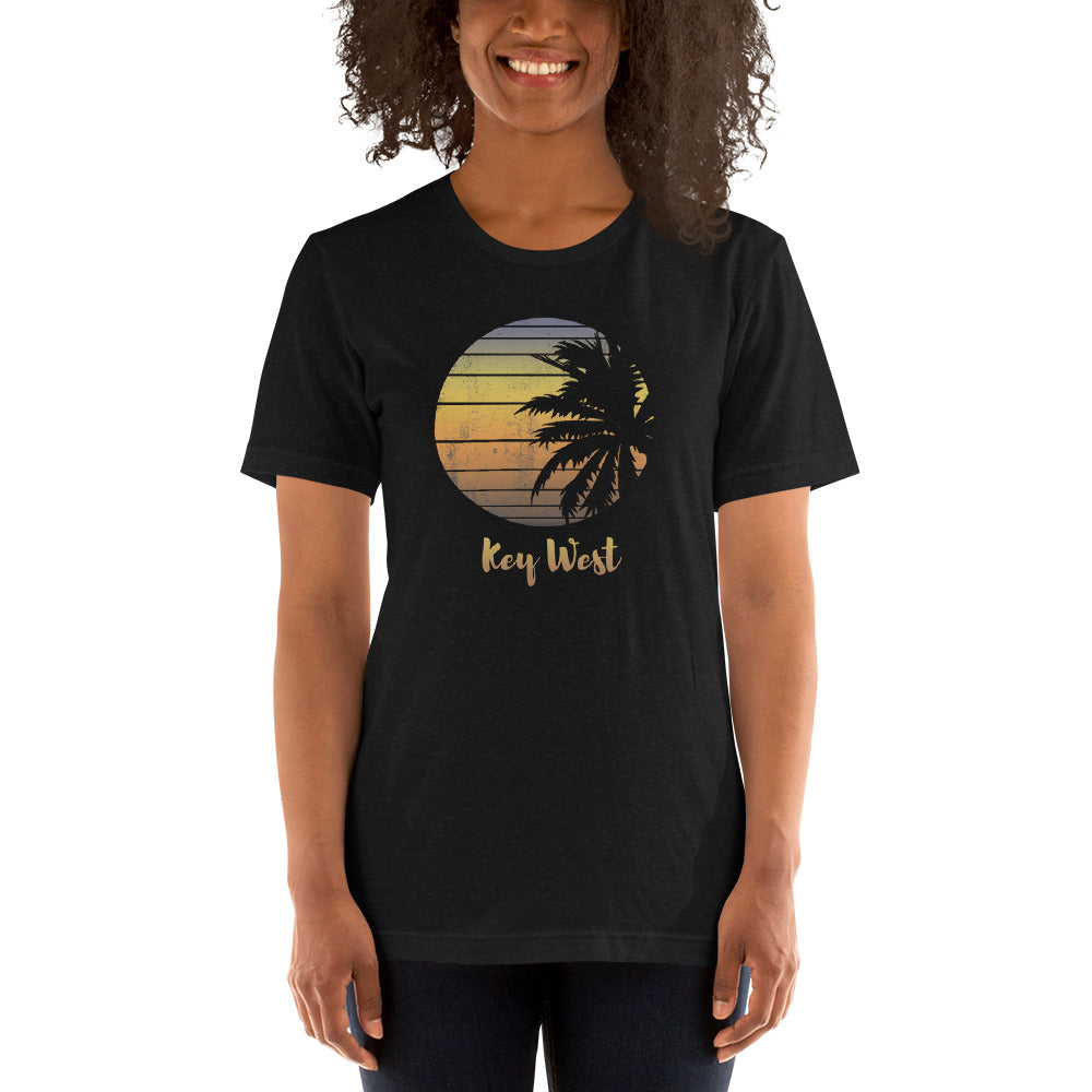 Retro Key West Florida Beach Palm Tree Vacation Souvenir Unisex T-Shirt