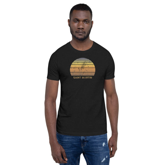 Retro Saint Martin Beach Vacation Souvenir Unisex T-Shirt