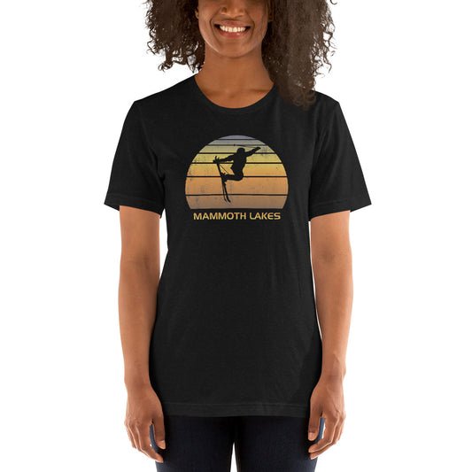 Cool Retro Mammoth Lakes California Skiing Ski Fan Unisex T-Shirt