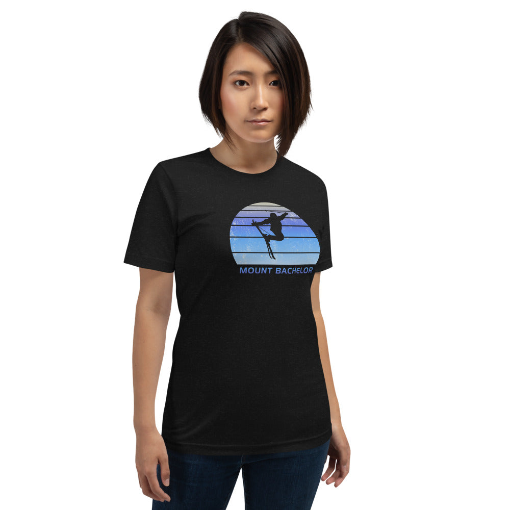 Retro Mount Bachelor Skiing Fan Unisex T-Shirt