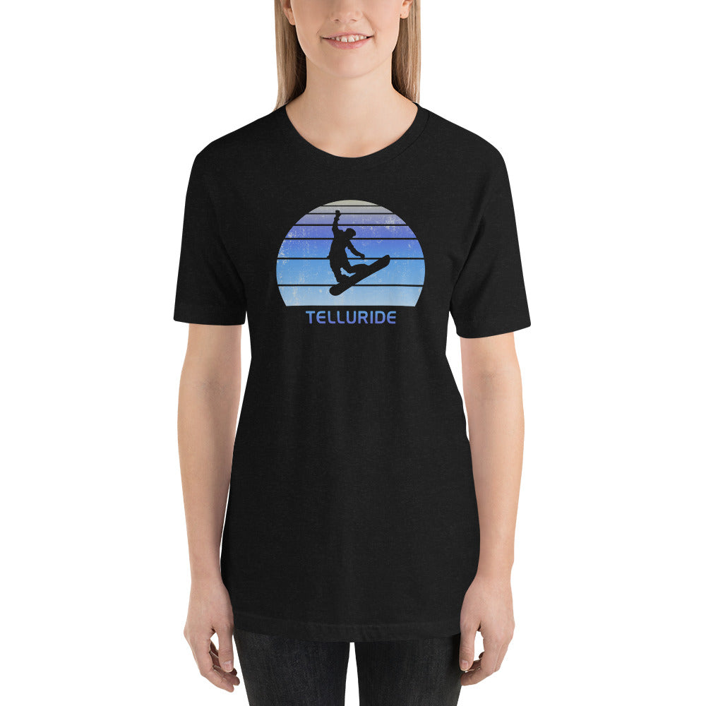 Retro Telluride Colorado Snowboarding Fan Unisex T-Shirt