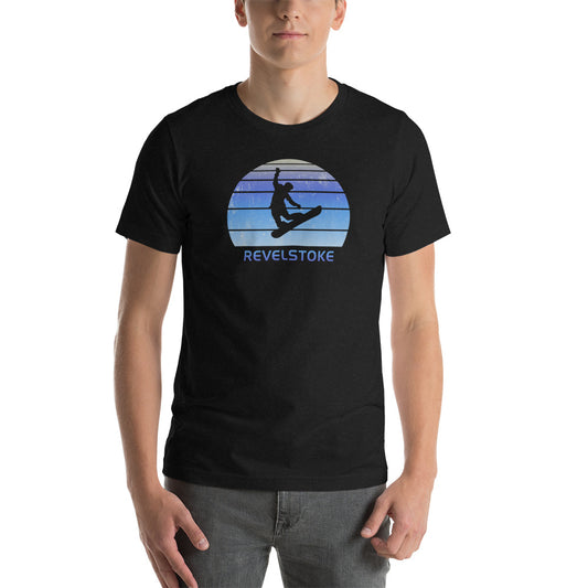 Retro Revelstoke Canada Snowboarding Fan Unisex T-Shirt