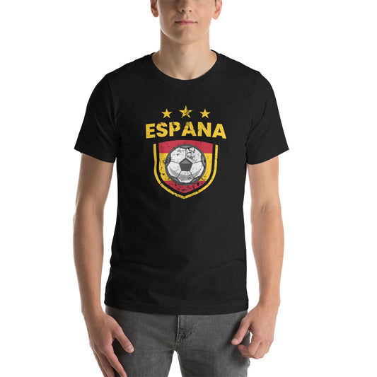 Retro Spain Soccer Team Football Fan Country Espana Spanish Flag Unisex T-Shirt