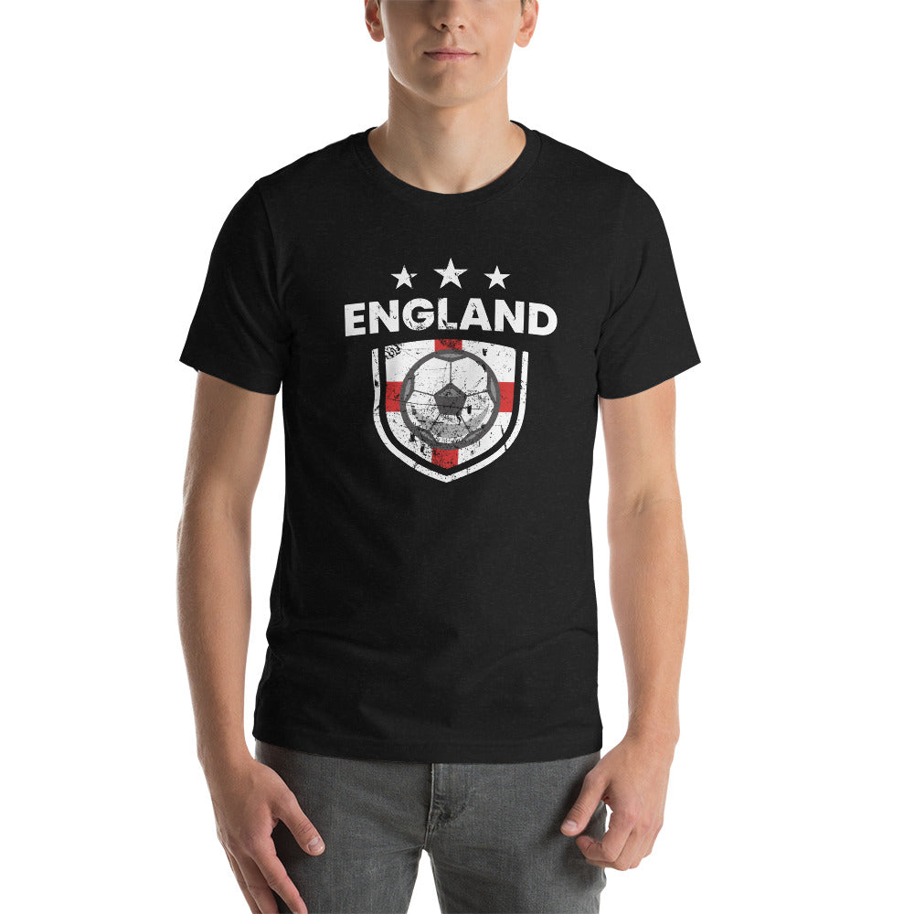 Retro England Soccer Team Football Fan English Flag Unisex T-Shirt