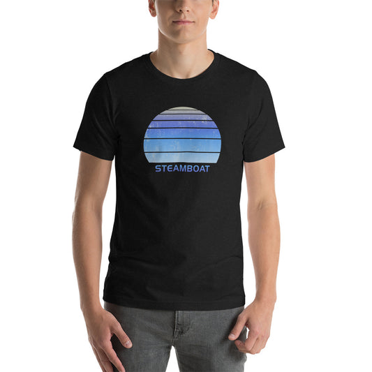 Retro Steamboat Colorado Ski Skiing Fan Unisex T-Shirt