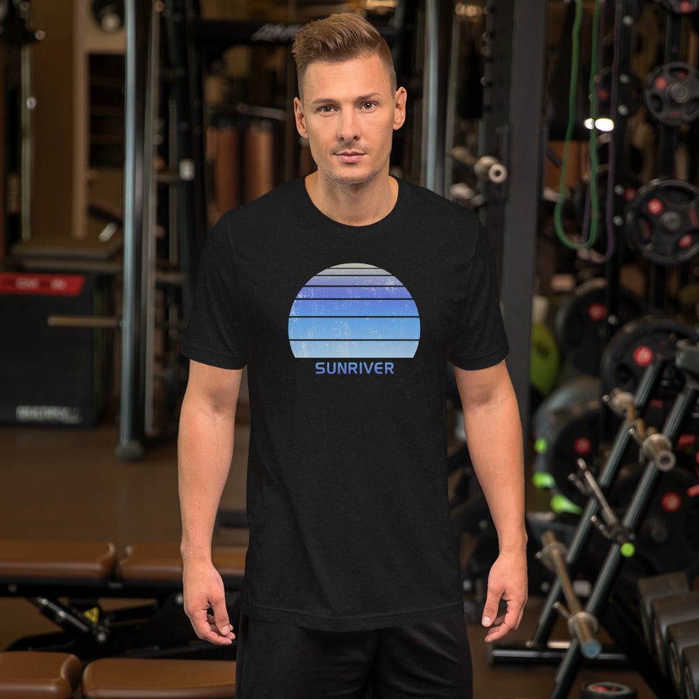 Retro Sunriver Oregon Ski Skiing Fan Unisex T-Shirt