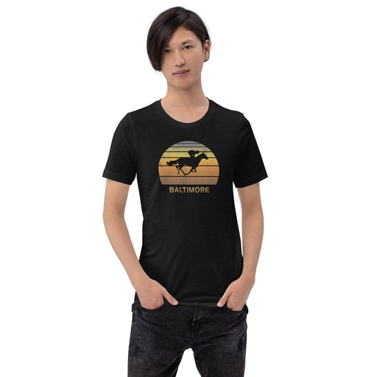 Retro Baltimore Horse Racing Track Derby Fan Unisex T-Shirt