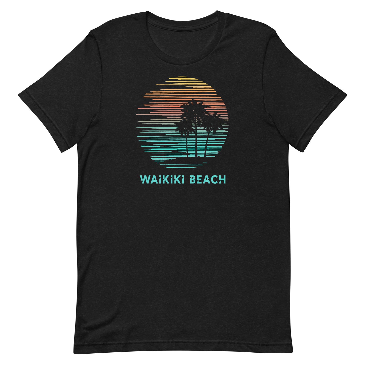 Waikiki Beach Oahu Hawaii Souvenir Vacation Artistic Unisex T-Shirt