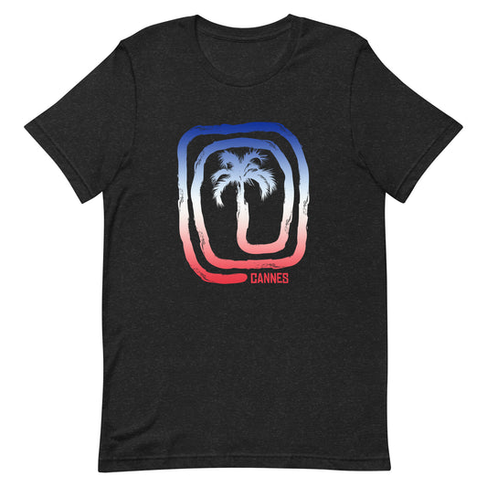 Cool Cannes France Flag Beach Palm Tree Vacation Souvenir Unisex T-Shirt